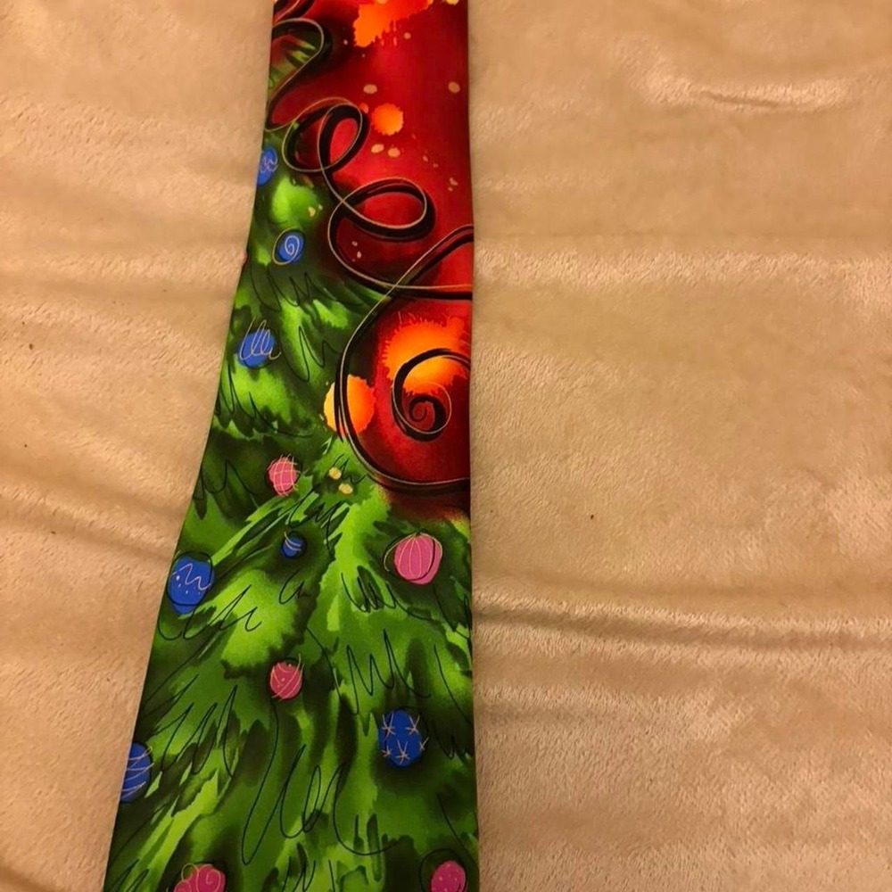 J Garcia  Christmas tie abstract